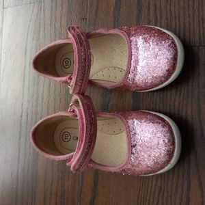 Cherokee toddler girl's size 10 Pink sparkle flats